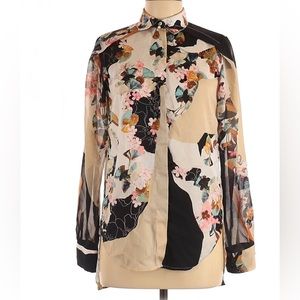 Phillip Lim for Target Floral Button Up Blouse size Medium